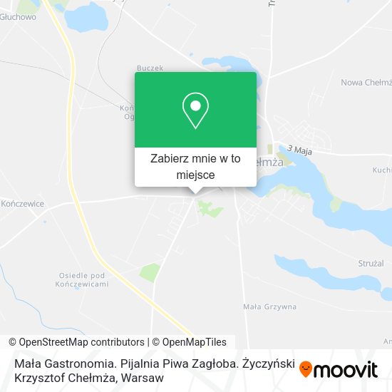 Mapa Mała Gastronomia. Pijalnia Piwa Zagłoba. Życzyński Krzysztof Chełmża