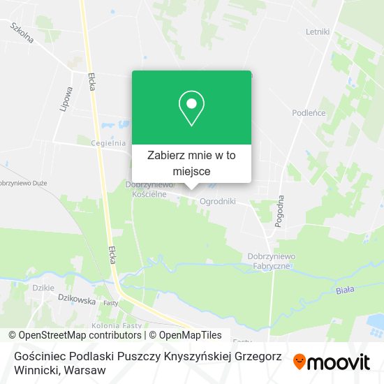 Mapa Gościniec Podlaski Puszczy Knyszyńskiej Grzegorz Winnicki