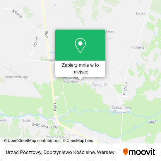 Mapa Urząd Pocztowy, Dobrzyniewo Kościelne