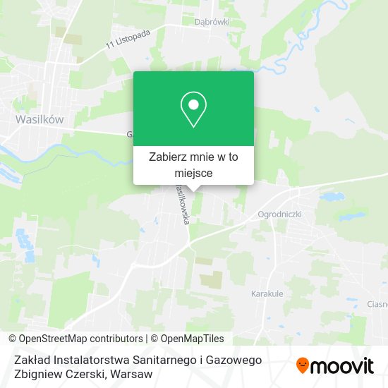 Mapa Zakład Instalatorstwa Sanitarnego i Gazowego Zbigniew Czerski