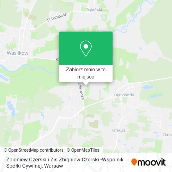 Mapa Zbigniew Czerski i Zis Zbigniew Czerski -Wspólnik Spółki Cywilnej