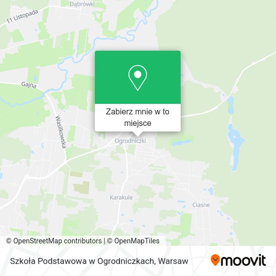 Mapa Szkoła Podstawowa w Ogrodniczkach