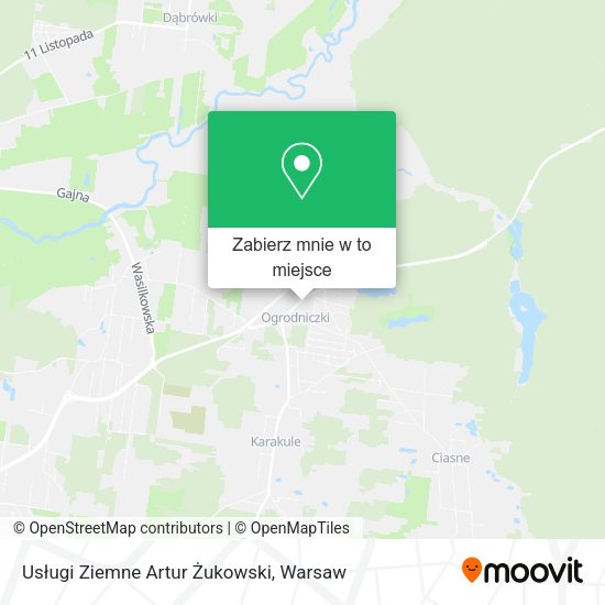 Mapa Usługi Ziemne Artur Żukowski