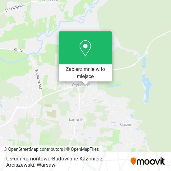 Mapa Usługi Remontowo-Budowlane Kazimierz Arciszewski