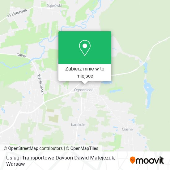 Mapa Uslugi Transportowe Davson Dawid Matejczuk