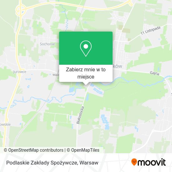 Mapa Podlaskie Zakłady Spożywcze