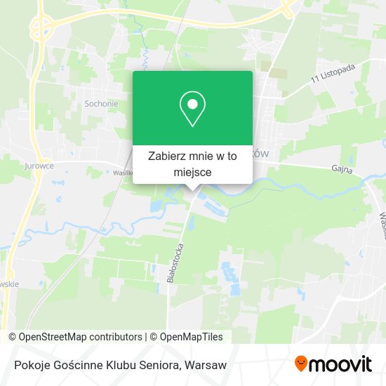 Mapa Pokoje Gościnne Klubu Seniora