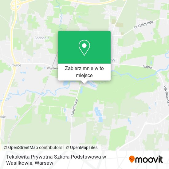 Mapa Tekakwita Prywatna Szkoła Podstawowa w Wasilkowie