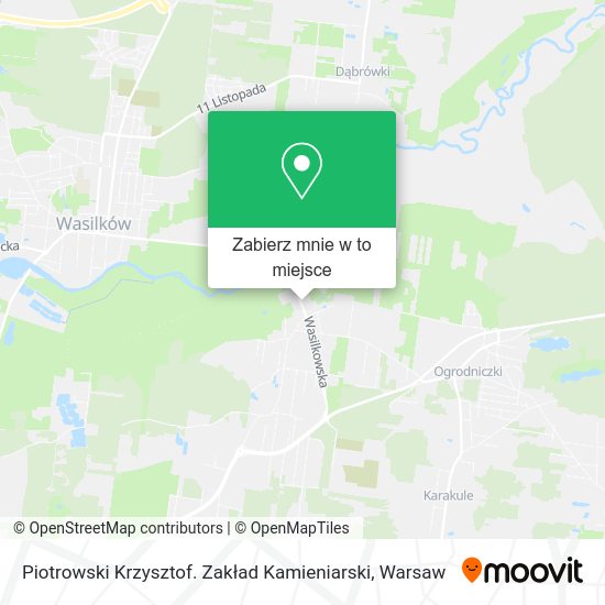 Mapa Piotrowski Krzysztof. Zakład Kamieniarski