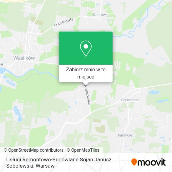 Mapa Usługi Remontowo-Budowlane Sojan Janusz Sobolewski