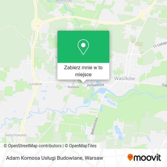 Mapa Adam Komosa Usługi Budowlane