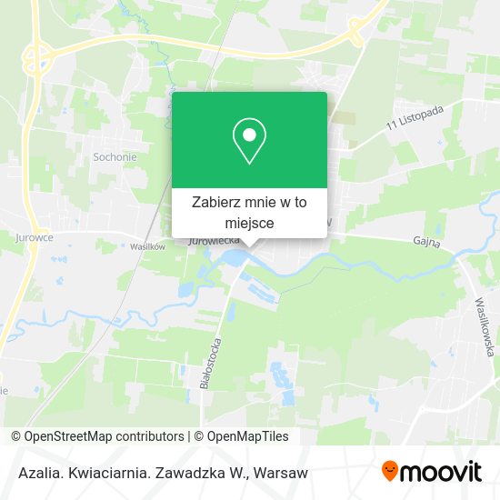 Mapa Azalia. Kwiaciarnia. Zawadzka W.