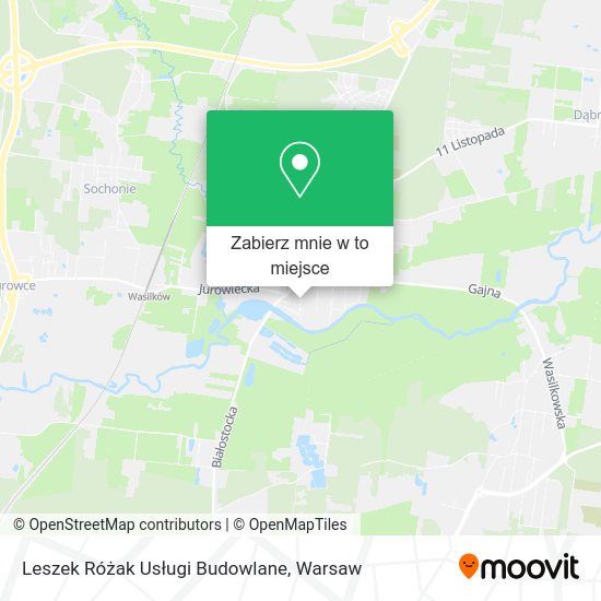 Mapa Leszek Różak Usługi Budowlane