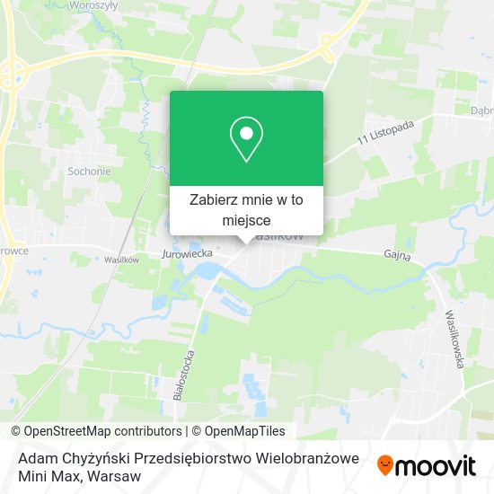 Mapa Adam Chyżyński Przedsiębiorstwo Wielobranżowe Mini Max