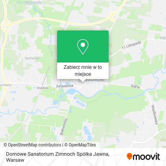 Mapa Domowe Sanatorium Zimnoch Spólka Jawna