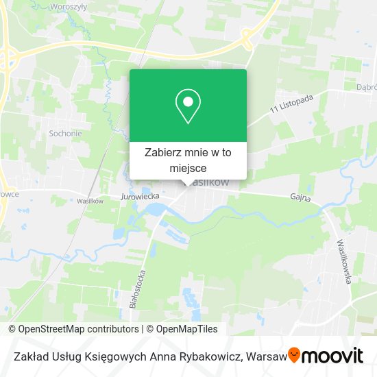 Mapa Zakład Usług Księgowych Anna Rybakowicz