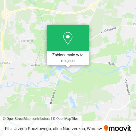 Mapa Filia Urzędu Pocztowego, ulica Nadrzeczna