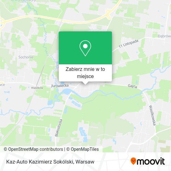 Mapa Kaz-Auto Kazimierz Sokólski