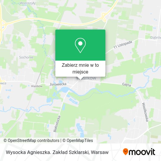 Mapa Wysocka Agnieszka. Zakład Szklarski