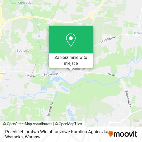 Mapa Przedsiębiorstwo Wielobranżowe Karolina Agnieszka Wysocka