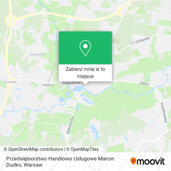 Mapa Przedsiębiorstwo Handlowo Usługowe Marcin Dudko