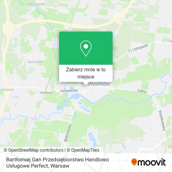 Mapa Bartłomiej Gan Przedsiębiorstwo Handlowo Usługowe Perfect