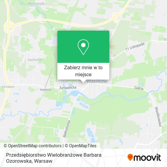 Mapa Przedsiębiorstwo Wielobranżowe Barbara Ozorowska