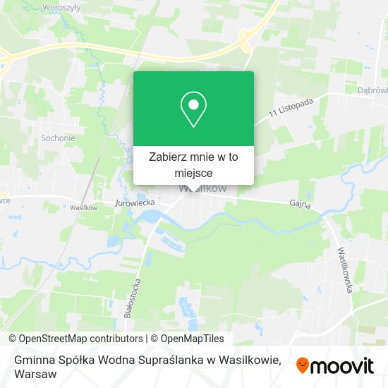 Mapa Gminna Spółka Wodna Supraślanka w Wasilkowie