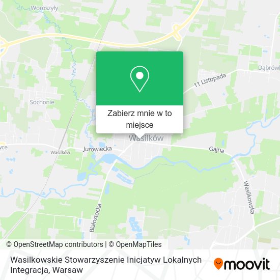 Mapa Wasilkowskie Stowarzyszenie Inicjatyw Lokalnych Integracja