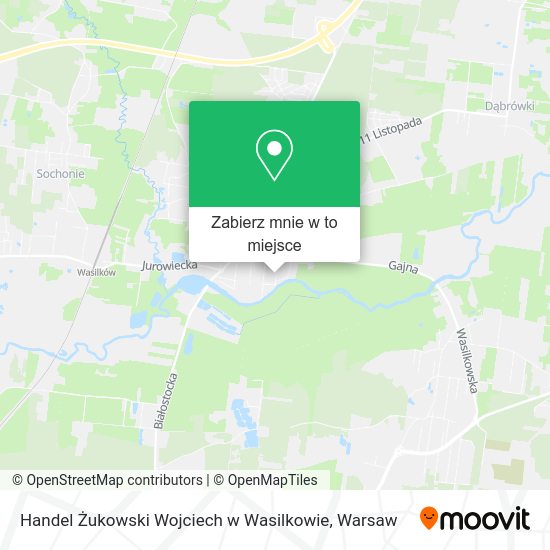 Mapa Handel Żukowski Wojciech w Wasilkowie