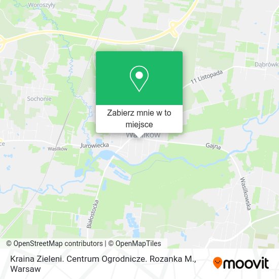 Mapa Kraina Zieleni. Centrum Ogrodnicze. Rozanka M.