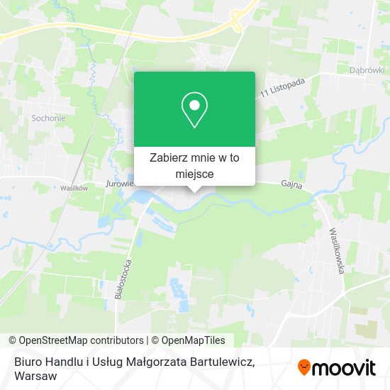 Mapa Biuro Handlu i Usług Małgorzata Bartulewicz