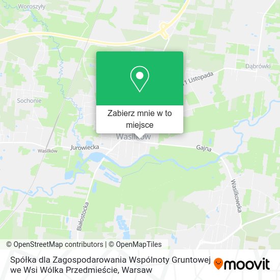 Mapa Spółka dla Zagospodarowania Wspólnoty Gruntowej we Wsi Wólka Przedmieście