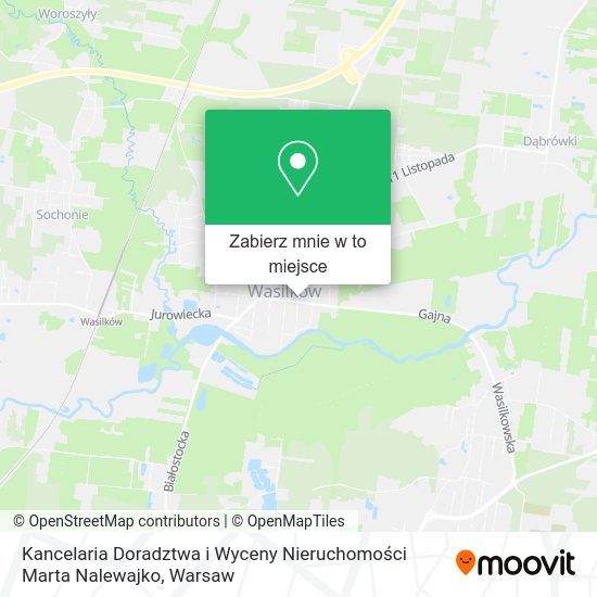 Mapa Kancelaria Doradztwa i Wyceny Nieruchomości Marta Nalewajko