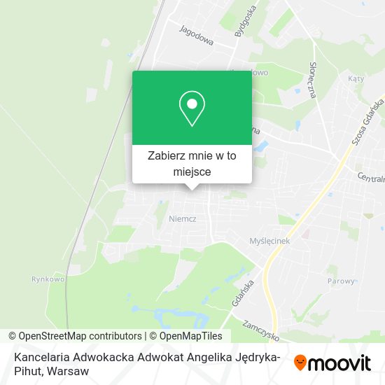 Mapa Kancelaria Adwokacka Adwokat Angelika Jędryka-Pihut