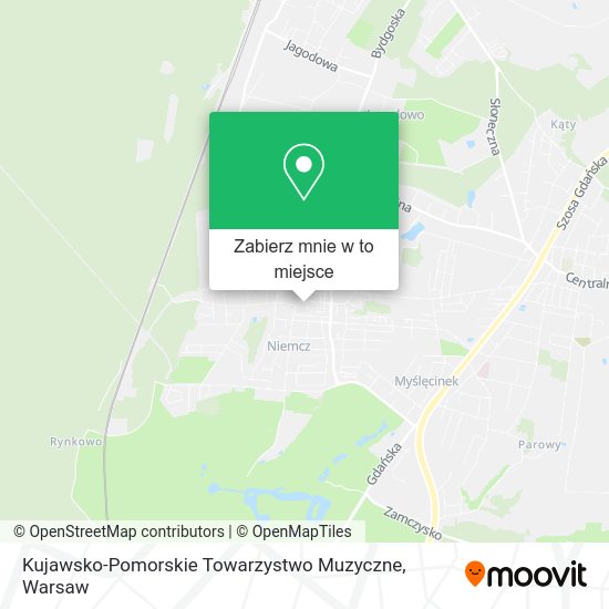 Mapa Kujawsko-Pomorskie Towarzystwo Muzyczne