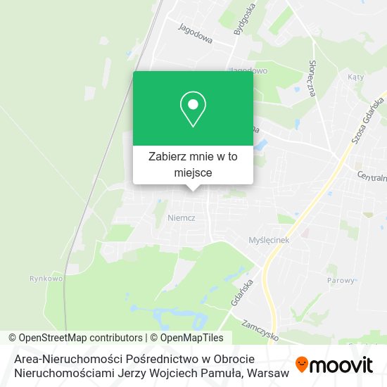 Mapa Area-Nieruchomości Pośrednictwo w Obrocie Nieruchomościami Jerzy Wojciech Pamuła