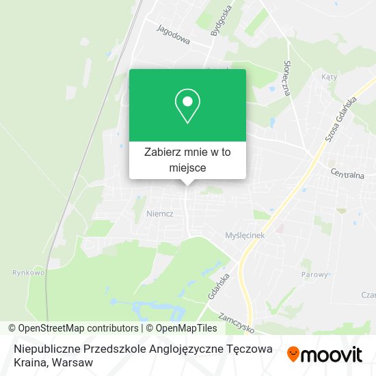 Mapa Niepubliczne Przedszkole Anglojęzyczne Tęczowa Kraina