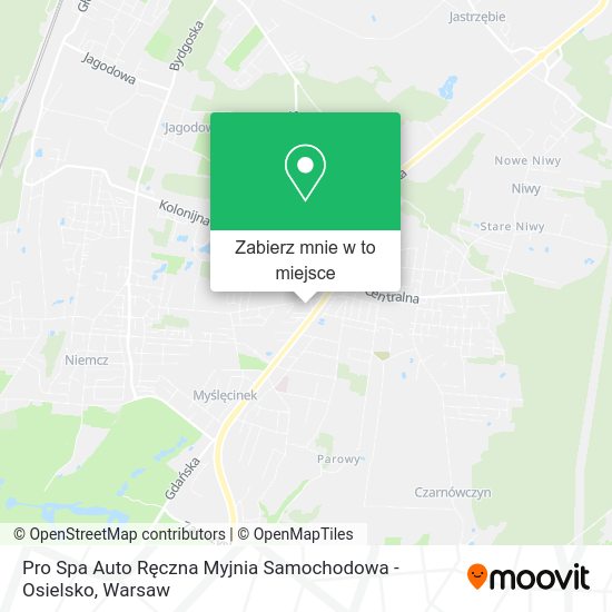 Mapa Pro Spa Auto Ręczna Myjnia Samochodowa - Osielsko