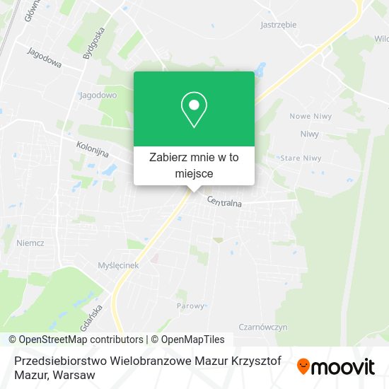 Mapa Przedsiebiorstwo Wielobranzowe Mazur Krzysztof Mazur