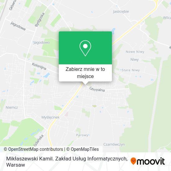 Mapa Mikłaszewski Kamil. Zakład Usług Informatycznych