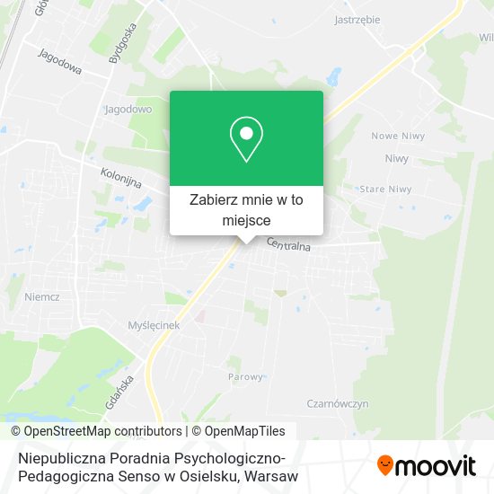 Mapa Niepubliczna Poradnia Psychologiczno-Pedagogiczna Senso w Osielsku