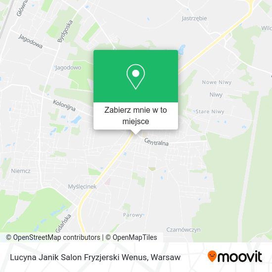 Mapa Lucyna Janik Salon Fryzjerski Wenus