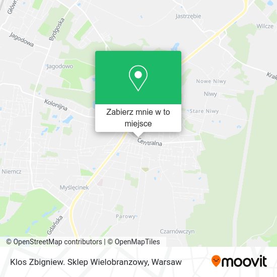 Mapa Klos Zbigniew. Sklep Wielobranzowy