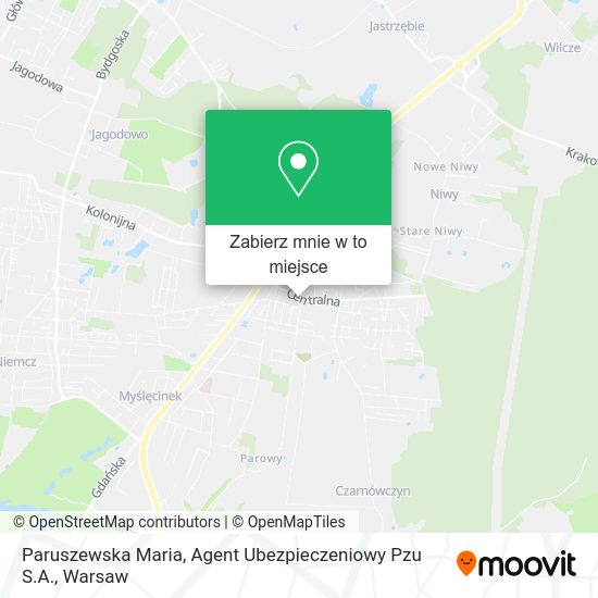 Mapa Paruszewska Maria, Agent Ubezpieczeniowy Pzu S.A.