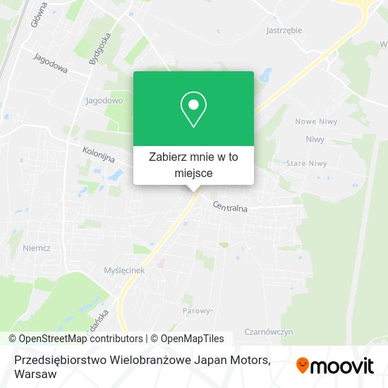 Mapa Przedsiębiorstwo Wielobranżowe Japan Motors