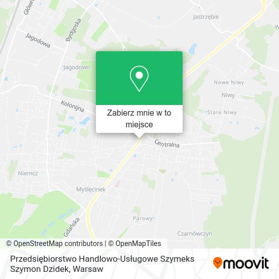 Mapa Przedsiębiorstwo Handlowo-Usługowe Szymeks Szymon Dzidek