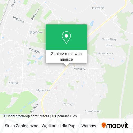 Mapa Sklep Zoologiczno - Wędkarski dla Pupila