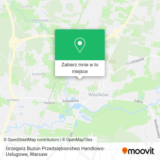 Mapa Grzegorz Buzun Przedsiębiorstwo Handlowo-Usługowe