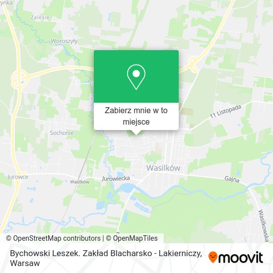 Mapa Bychowski Leszek. Zakład Blacharsko - Lakierniczy